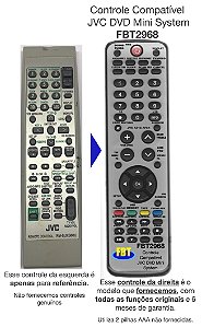 Controle Remoto Compatível Com JVC MINISYSTEM RM-SUXG60U FBT2968