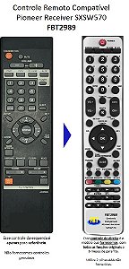 Controle Remoto Compatível Receiver PIONEER SX-SW570 FBT2989
