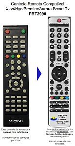 Controle Compatível  Smart TV LED Aurora FBT2990