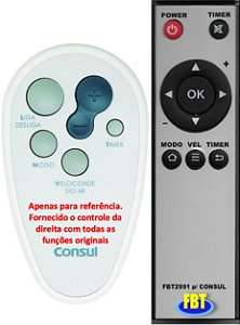 Controle Compatível Com Ar Condicionado CONSUL FBT2991