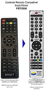 Controle Remoto Compatível Com IPTV KOQIT KIMINI DVB-S2 H.264 HD RECEIVER FBT2998