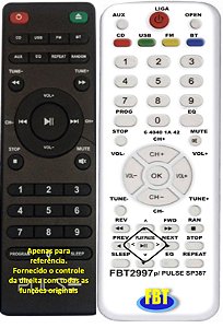 Controle Remoto Compatível Com PULSE SP387 FBT2997
