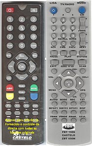 Controle Remoto Compatível Com CASTELO ZBT650N FBT1556
