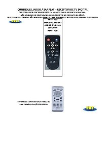 Controle REMOTO Compatível -   Receptor de Tv Digital Automotivo Rec1Seg Dsw WiiTv Invix Jadoo Zaapsat Kx3 Rc9 Orange LbSat H-Buster Midi Japan Telesystem Isdb-T Shark