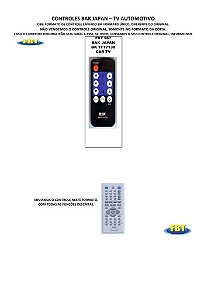 Controle Remoto Compatível - Tv Automotivo Booster Dsw Midi Japan Nell Trc Lcd Monitor Tft Video Monitor