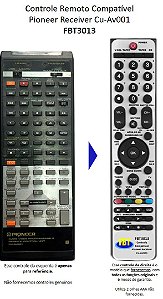 Controle Compatível Pioneer Receiver Cu-Av001 FBT3013