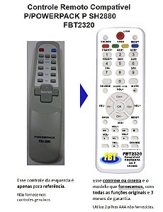 Controle Compatível Com HOME POWERPACK PSH-2850 E PSH-2880 FBT2320