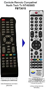 Controle Compatível NorthTech Tv Nt -49sms FBT3015