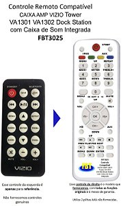 Controle Remoto Compatível P/ Vizio VA1301 Dock Caixa FBT3025