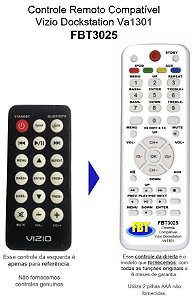 Controle Remoto Compatível P/ Vizio VA1301 Dock Caixa FBT3025
