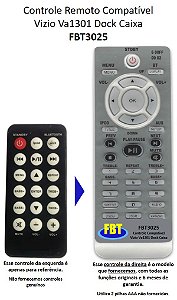 Controle Remoto Compatível P/ Vizio VA1301 Dock Caixa FBT3025