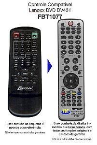 Controle Compatível P/ Lenoxx DVD DV431 FBT1077