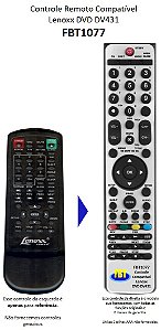 Controle Compatível P/ Lenoxx DVD DV431 FBT1077