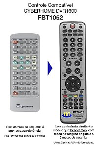 Controle Compatível p/ CYBERHOME Gravador DVD Recorder DVR1600 FBT1052