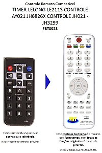 Controle Remoto Compatível P/ Lelong Ay/JH021 FBT3028