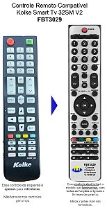 Controle Remoto Compatível Com KOLKE 32SM V2 FBT3029