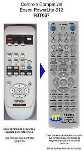 Controle Remoto Compatível P/ Epson PowerLite S12 FBT667