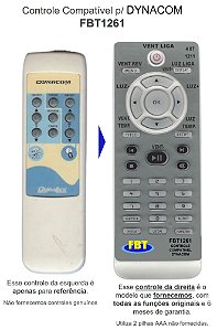 Controle Compatível P/ DYNACOM FBT1261