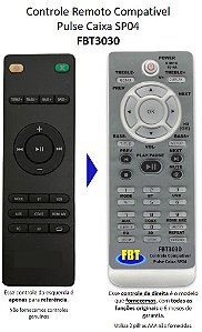 Controle Remoto Compatível CAIXA AMP PULSE SP604 FBT3030