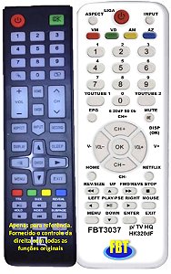 Controle Compatível para TV HQ 28 STV28NY HQSTVxxNY - V2 FBT3037