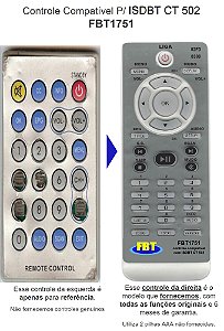 Controle Compatível p/ ISDBT CT 502 FBT1751