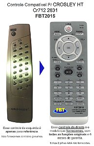 Controle Compatível P/ Crosley Ht Cr712 2831 Fbt2015