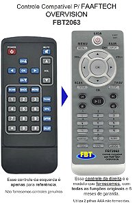 Controle Compatível p/ FAAFTECH OVERVISION FBT2063