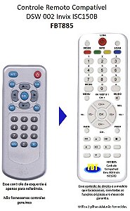 Controle Remoto Compatível DSW Tv Digital 001 FBT885