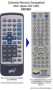 Controle Remoto Compatível Midi Japan Md 4380 FBT867
