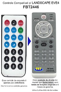 Controle Compatível P/ LANDSCAPE EVE4 FBT2446