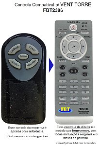 Controle Compatível P/ VENTTORRE FBT2386