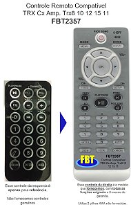 Controle Remoto Compatível P/ TRX CX AMP TRX8 10 12 15 FBT2357