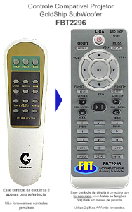 Controle Remoto Compatível P/ GOLDSHIP 1001 FBT2296