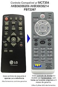 Controle Compatível P/ MCT354 AKB36086206 AKB36638214 FBT2267