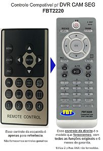 Controle Compatível P/ DVR CAM SEG FBT2220