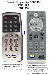 Controle Compatível P/ CENTURY DSR1900 FBT1050