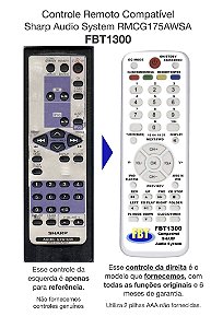 Controle Remoto Compatível Sharp Audio System RMCG175AWSA FBT1300