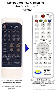 Controle Compatível Philco TV PCR57 PCR58  FBT602