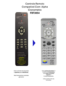 Controle Remoto Compatível Alpha Cronometro FBT3054