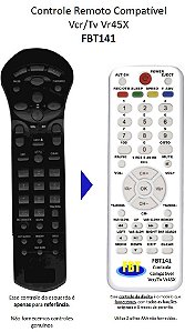 Controle Remoto Compatível p/ Philips VCRTV FBT141