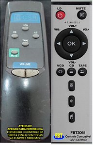 Controle Remoto Compatível p/ CSR CSR500 AMP FBT3061