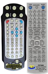 Controle Remoto Compatível p/ Midi Japan Napoli KX3 DVD Encosto de Cabeca  FBT3065