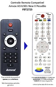 Controle Remoto Compatível p/ Amvox 1501 Pesadão FBT2725