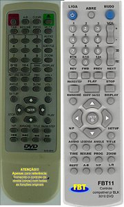 Controle Remoto Compatível p/ BLK 3010 DVD FBT011