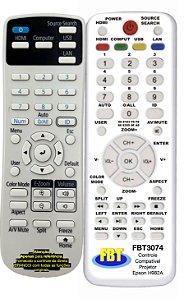 Controle Remoto Compatível p/ Projetor Epson H982A FBT3074