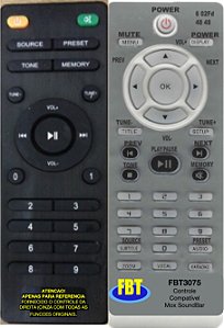 Controle Remoto Compatível p/ Mox SoudBar FBT3075