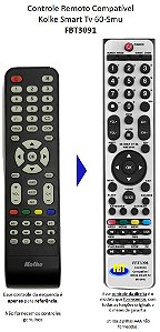 Controle Remoto Compatível Kolke Smart Tv 60-Smu FBT3091