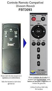 Controle Remoto Compatível Divoom Revo3 FBT3093