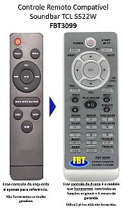 Controle Remoto Compatível TCL SoundBar S522W FBT3099