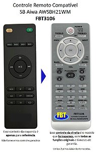 Controle Remoto Compatível Aiwa SoundBar AWSBH21WW FBT3106